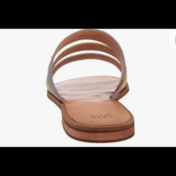 Frye & Co. Evie 3 Band Slide Lime multi Leather Slides Flats Shoes 7.5M - Picture 6 of 11